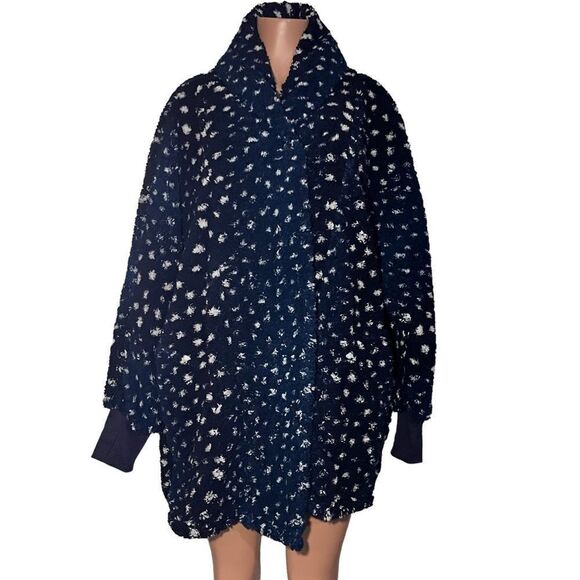 BumbleBella by Jill Martin Sherpa Shawl Collar Button Lounger - Picture 2 of 5